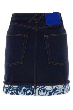 Dark blue denim mini skirt BURBERRY (8080921)