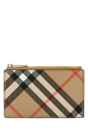 Printed canvas Check card holder BURBERRY (8091900)