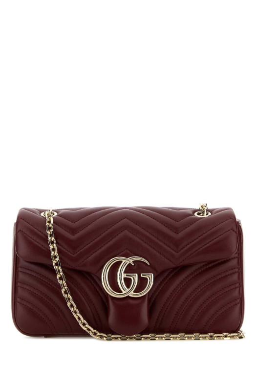 Burgundy nappa leather medium GG Marmont shoulder bag GUCCI (837267AAE38)