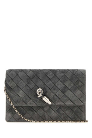 Grey suede Andiamo clutch BOTTEGA VENETA (844107V5ZZ4)