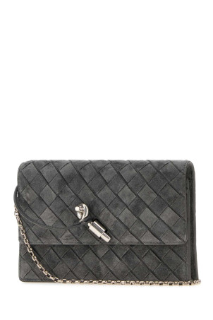 Grey suede Andiamo clutch BOTTEGA VENETA (844107V5ZZ4)
