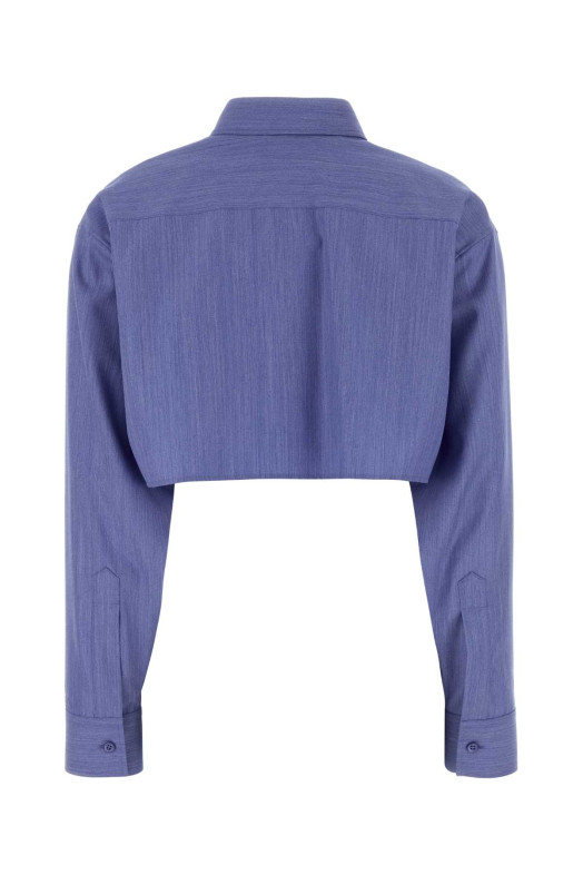 Cerulean blue wool blend shirt BALENCIAGA (872327TUT30)