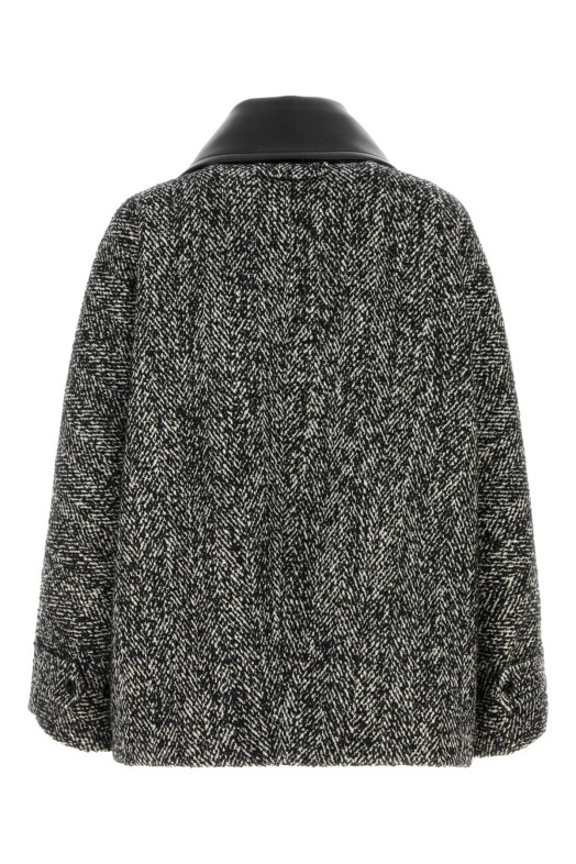 Двухцветное пальто из шерстяной смеси BALENCIAGA (A009KKTVU07)