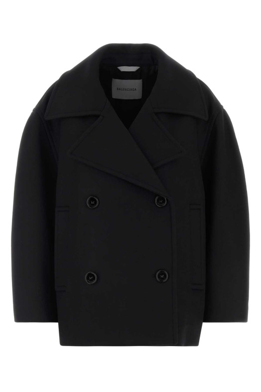 Black wool blend oversize coat Black BALENCIAGA (A009LUTUU37)