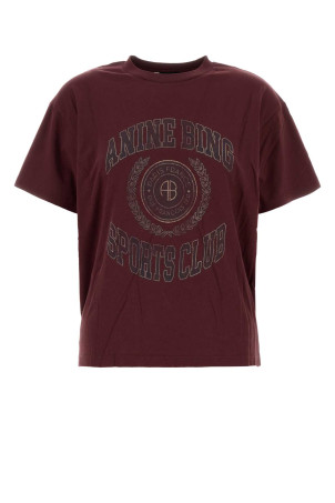 Burgundy cotton The Cade t-shirt ANINE BING (A0812981)