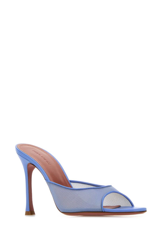 Cerulean blue mesh Alexa mules BLUE AMINA MUADDI (ALEXAMESHSLIPPER95)
