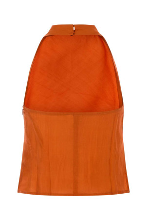 Orange silk Bermuda top THE ROSE IBIZA (BERMUDATOP)
