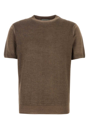 Brown knit t-shirt CANALI (C0719MK02476)