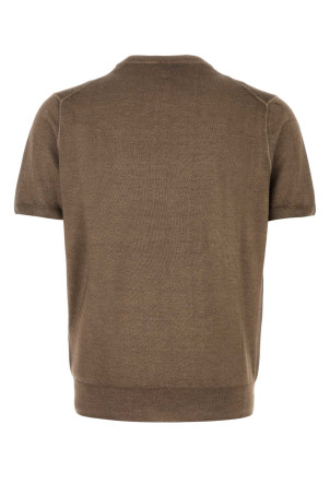 Brown knit t-shirt CANALI (C0719MK02476)