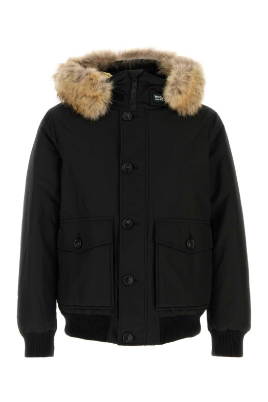 Black cotton blend Polar down jacket Black WOOLRICH (CFWOOU2238MRUT0001)