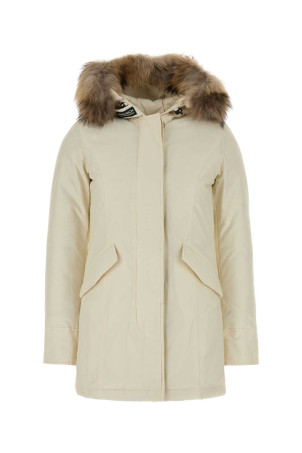 Парка «Arctic» из смеси хлопка и шерсти цвета «слоновая кость» от WOOLRICH (CFWWOU0538FBUT0001)