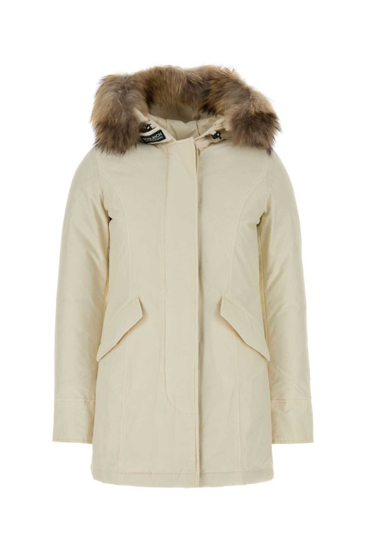 Парка «Arctic» из смеси хлопка и шерсти цвета «слоновая кость» от WOOLRICH (CFWWOU0538FBUT0001)