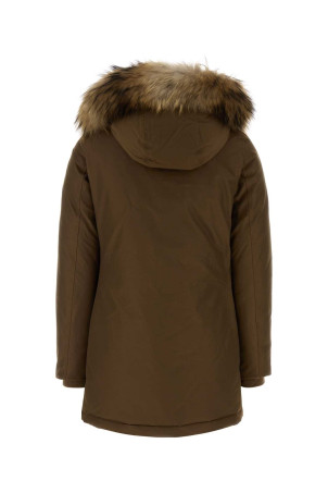 Brown cotton blend Arctic down jacket WOOLRICH (CFWWOU0540FBUT0001)