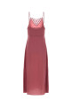 Dark pink crepe long dress CHLOE (CH26UR137005)