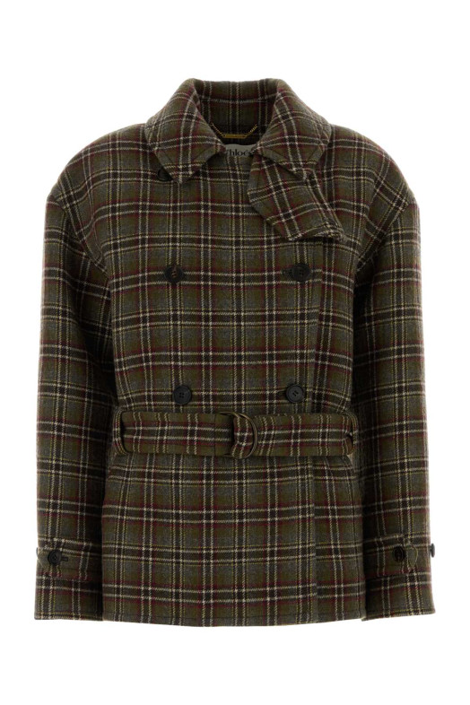 Embroidered wool blend coat CHLOE (CH26WMA16073)