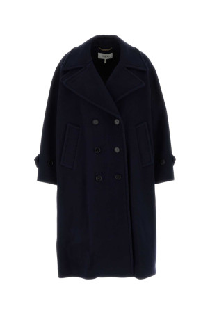 Midnight blue wool blend coat CHLOE (CH26WMA97272)