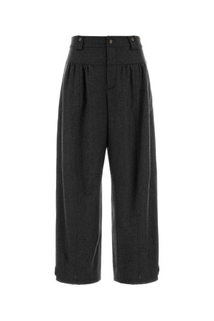 Dark grey flannel wide-leg pant Black CHLOE (CH26WPA16066)