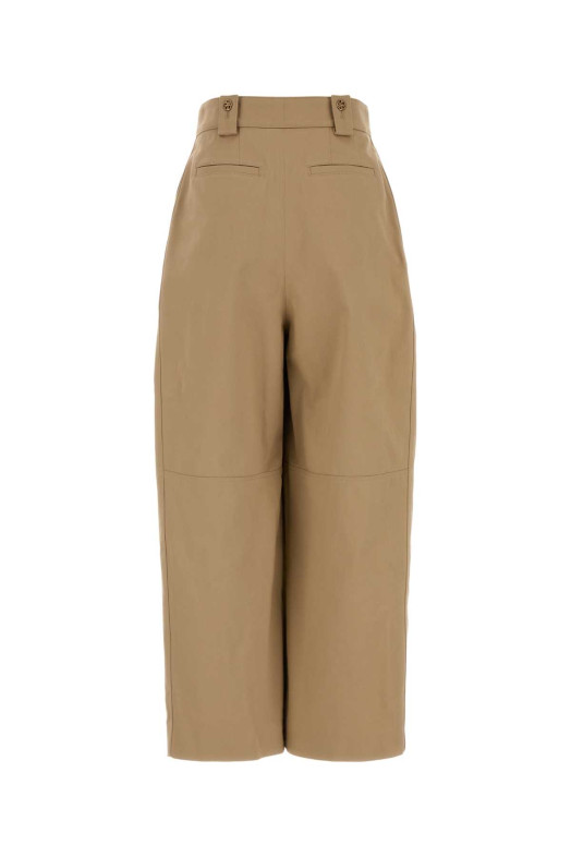 Beige cotton wide-leg pant pant CHLOE (CH26WPA18142)