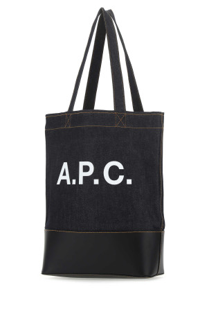 Синя джинсова та шкіряна сумка для покупок Denim A.P.C. (CODDPM61444)