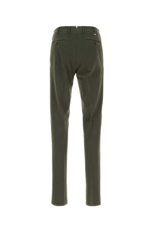 Olive green stretch cotton blend pant PT TORINO (COVT01Z00CL1TU91)