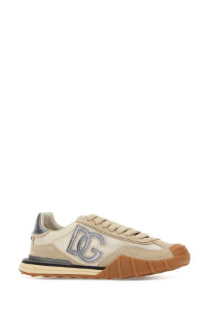 Beige fabric and suede Athletic sneakers DOLCE & GABBANA (CS2384AZ716)