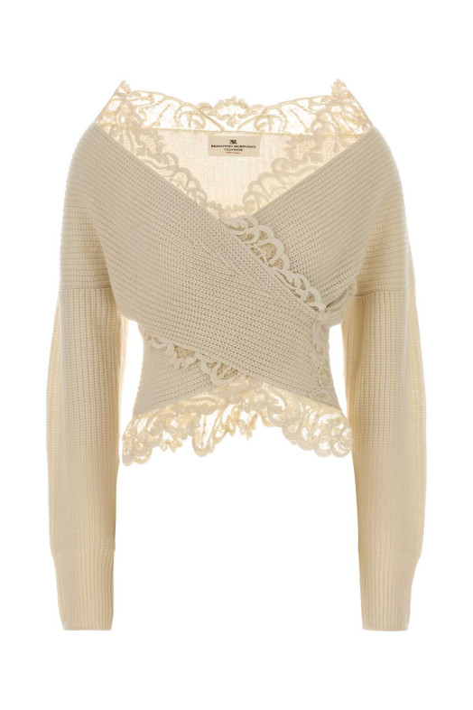 Cream cashmere sweater ERMANNO SCERVINO (D495M733APYCN)
