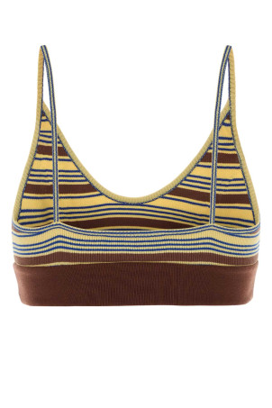 Embroidered stretch cotton crop-top FENDI (FS9795AW88)