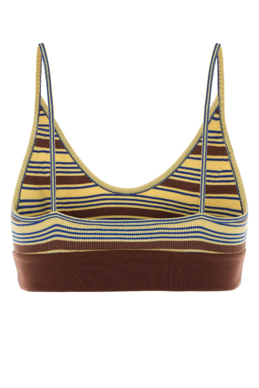 Embroidered stretch cotton crop-top FENDI (FS9795AW88)