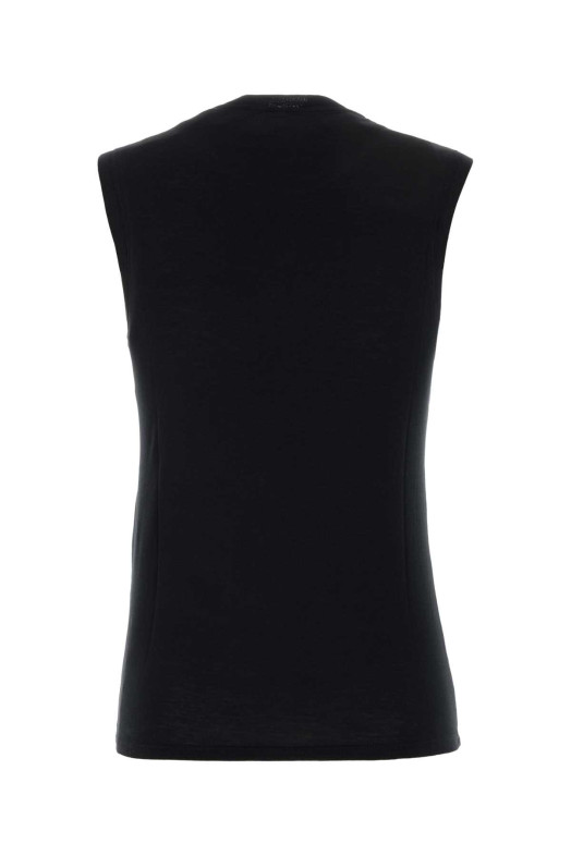 Black cotton tank top Black FENDI (FS9806AV06)
