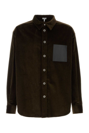 Dark brown corduroy shirt Brown LOEWE (H526Y05WIV)