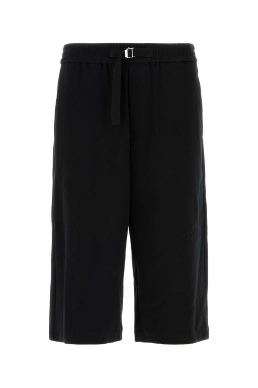 Black cotton bermuda shorts AMI (HSO310CO0106)