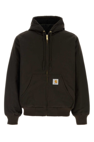 Темно-коричнева бавовняна спортивна куртка CARHARTT WIP (I023083)