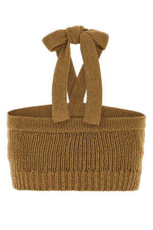 Gold knit Island Memories top Brown ALANUI (LWHT00AR26KNI0017676)