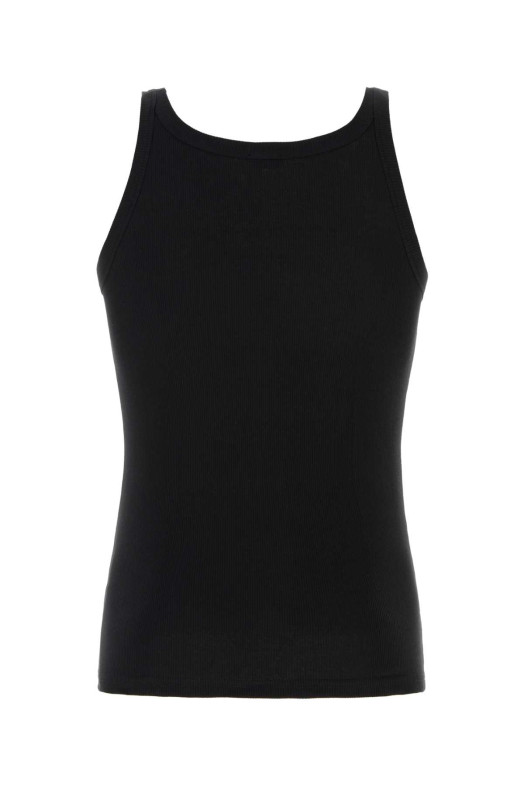 Black cotton Marcello tank top Black DOLCE & GABBANA (M8C19JONN96)