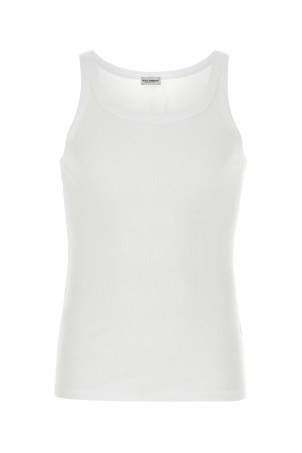 White cotton Marcello tank top Multicolor DOLCE & GABBANA (M8C19JONN96)