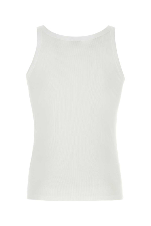 White cotton Marcello tank top Multicolor DOLCE & GABBANA (M8C19JONN96)
