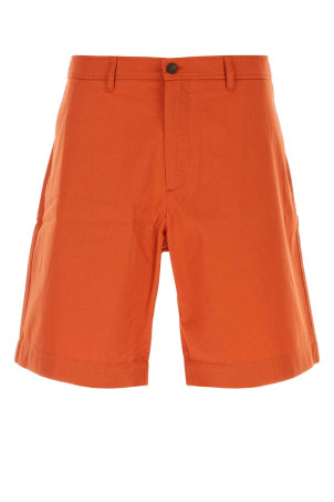 Dark orange cotton bermuda shorts MAISON KITSUNE (MM01402WW0074)