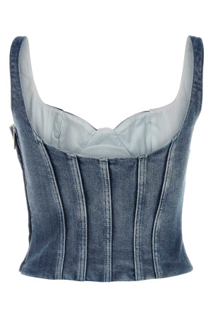Stretch denim bodice OFF WHITE (OWYP007S24DEN001)