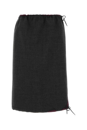 Charcoal wool skirt PRADA (P10D7SOOO6625)