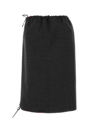 Charcoal wool skirt PRADA (P10D7SOOO6625)