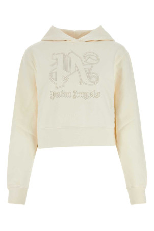 Ivory cotton sweatshirt PALM ANGELS (PWBB069R24FLE001)