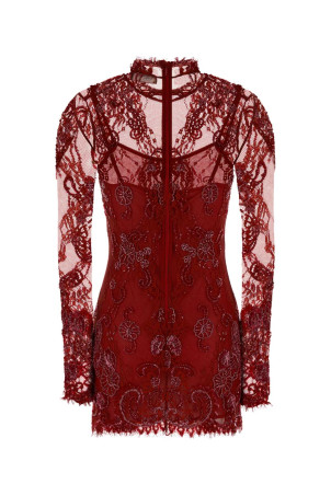 Red lace mini dress BLUMARINE (RF6062J1616)