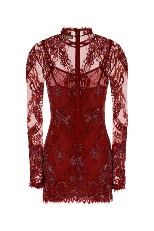 Red lace mini dress BLUMARINE (RF6062J1616)