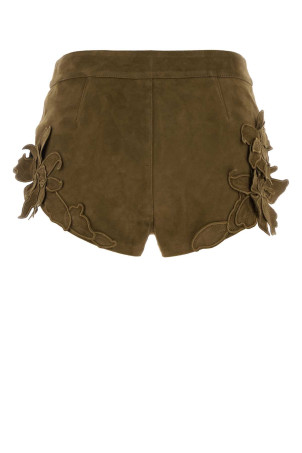 Olive green suede Kevana shorts ISABEL MARANT (SH0324FAD2E04I)