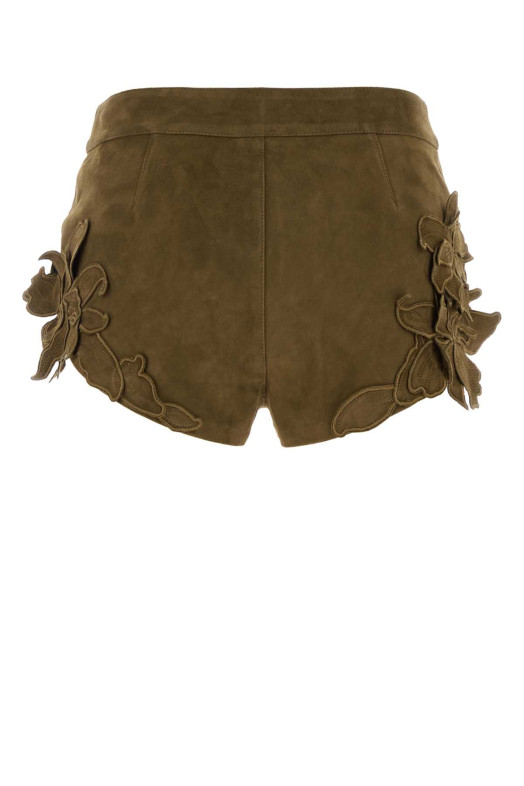 Olive green suede Kevana shorts ISABEL MARANT (SH0324FAD2E04I)