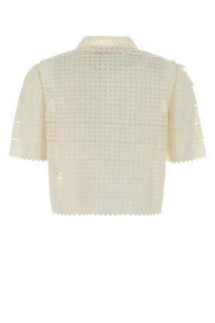 Ivory crochet shirt FRAME (WS26WBL021)