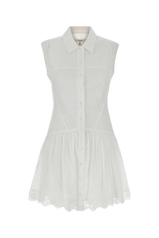 White ramie mini dress FRAME (WS26WDR013)