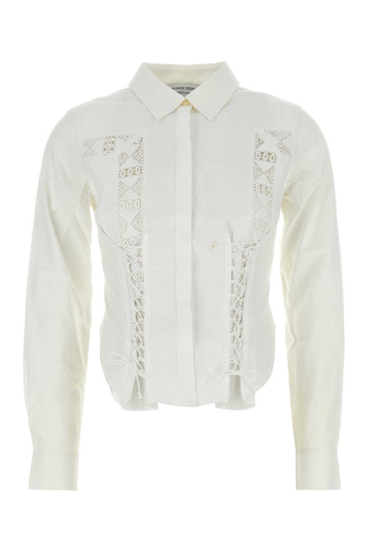 White cotton shirt MARINE SERRE (WSI018AUWOV0007)
