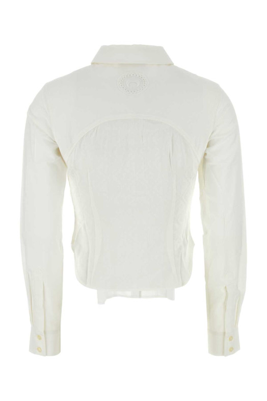 White cotton shirt MARINE SERRE (WSI018AUWOV0007)