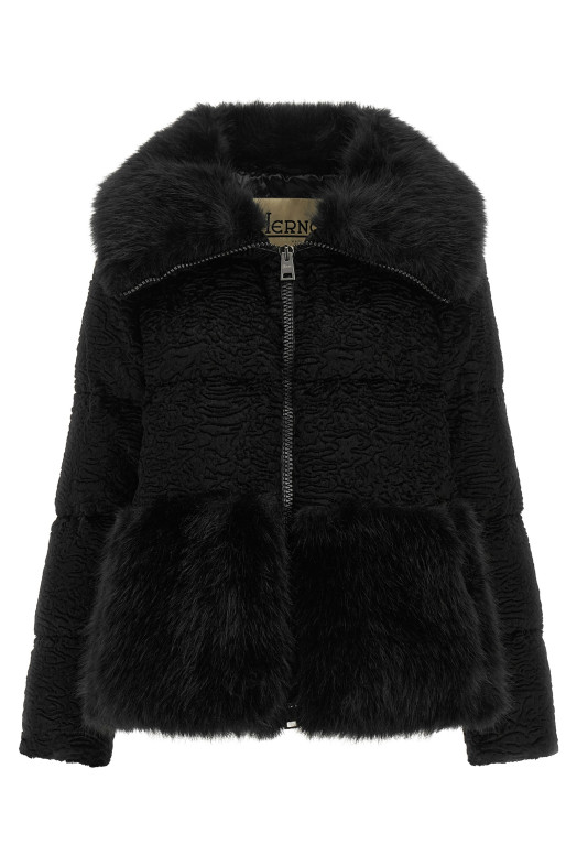 Black Astrakhan effect jacket Black